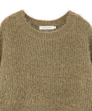 AMERICAN HOLIC 【WEB限定】フェザーゆるニットプルオーバー Mocha