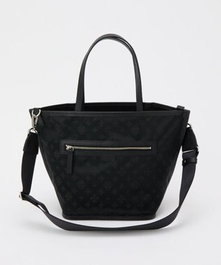 russet リバーシブル2wayトートバッグ(CE-1667) Trv-Black