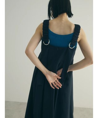 Green Parks armonia.ギャザーストラップワンピース Navy