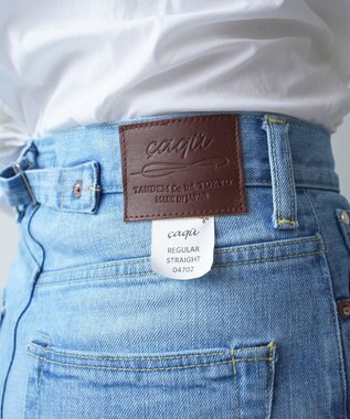 caqu modern straight レギュラーストレートデニムパンツ USED WASH 7years