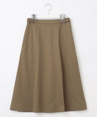 J.PRESS LADIES 【洗える】Vanyストレッチツイル フレアー スカート カーキ系