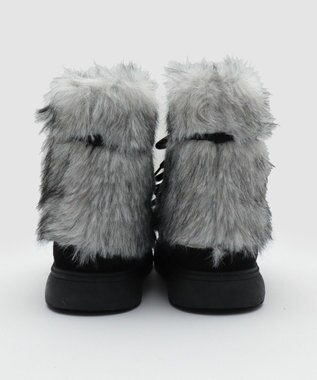 WEGO ボリュームファーレースアップFムートンブーツ ブラック