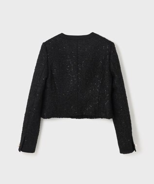 GRACE CONTINENTAL ツイードショートジャケット ブラック