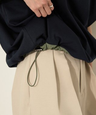 AMERICAN HOLIC 異素材ライン切替プルオーバー Navy