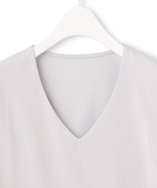 ICB 【洗える】 スーペリアジャージー Vネックプルオーバー ライトグレー系