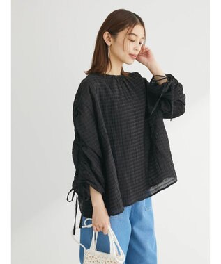 Green Parks ・ＥＬＥＮＣＡＲＥ　ＤＵＥ　バックリボンブラウス Black