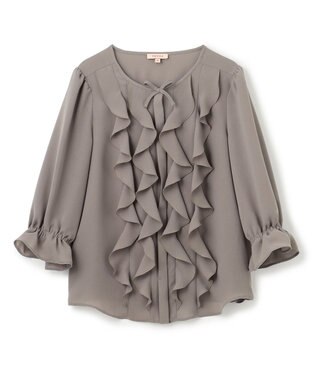 TOCCA 【消臭・洗える】PROMISE RIBBON FRILL ブラウス モカ系