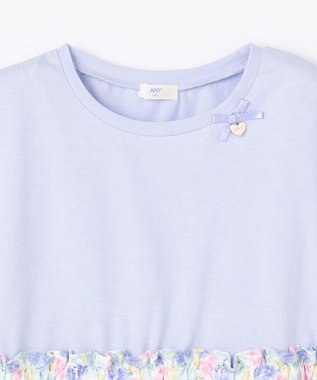 ANY KIDS 【接触冷感】ひんやり ドッキングワンピース サックスブルー×花柄