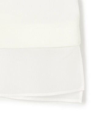 23区 【吸水速乾/UVカット/接触冷感】ストレッチジョーゼット シアーコンビ カットソー ホワイト系