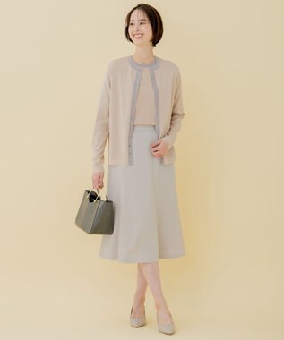 自由区 【XSサイズ～/洗える/セット可】シャインハイゲージ カーディガン ピンク系