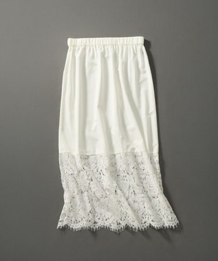 【LEE10月号掲載/洗える】レースコンビ ペチコート スカート