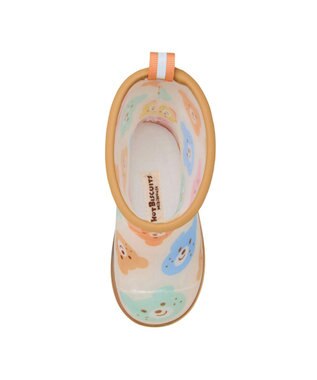MIKI HOUSE HOT BISCUITS 【13-18cm】 カラフルビーンズ 総柄レインブーツ ベージュ