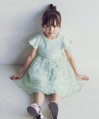 ANY KIDS フラワー ヒール サンダル オーロラ