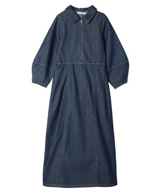 Green Parks ・ＥＬＥＮＣＡＲＥ　ＤＵＥ　デニムハーフＺＩＰワンピース Indigo