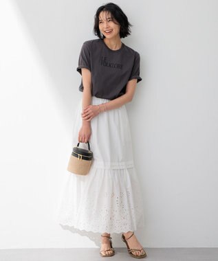 23区 L FOLKLORE ロゴTシャツ グレー系