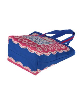 tsumori chisato CARRY ダイヤモンドフラワー トートバッグ リバーシブル 花柄 ブルー