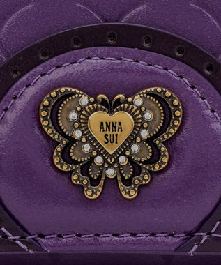 ANNA SUI エレノア 内Lファスナー二つ折り財布 パープル
