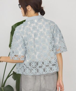 AMERICAN HOLIC アートレース半袖シャツ Grayish Khaki