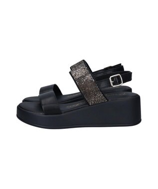 Bridget Birkin 【Bridget Birkin】キラキラバンドウェッジサンダル ブラック