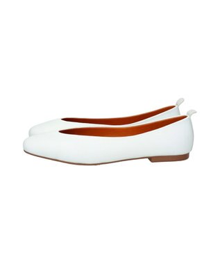 INTER-CHAUSSURES 【FABIO RUSCONI】ソフトスクエアトウVカットバレエシューズ ホワイト