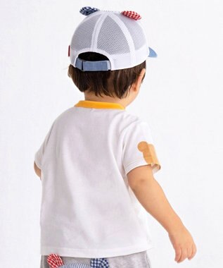 MIKI HOUSE HOT BISCUITS 【44-52cm】 顔ドン メッシュキャップ ブルー