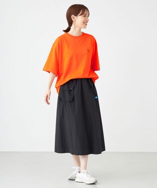 SHARE PARK LADIES 【EC限定カラーあり・UVカット・吸水速乾】カラフルロゴバックプリントＴシャツ オレンジ系