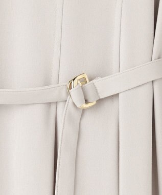 J.PRESS LADIES S トリアセスムース フレア ワンピース ライトグレー系