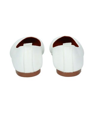 INTER-CHAUSSURES 【FABIO RUSCONI】ソフトスクエアトウVカットバレエシューズ ホワイト