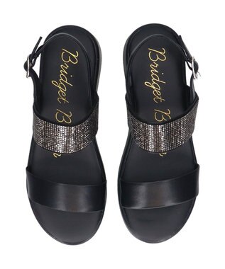 Bridget Birkin 【Bridget Birkin】キラキラバンドウェッジサンダル ブラック