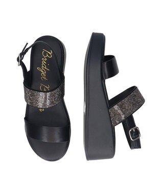 Bridget Birkin 【Bridget Birkin】キラキラバンドウェッジサンダル ブラック