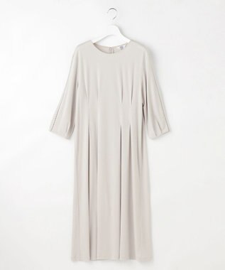 J.PRESS LADIES S トリアセスムース フレア ワンピース ライトグレー系