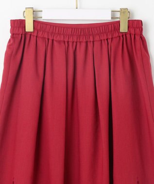 ANY SIS L 【洗える】カットワークエンブロイダリー スカート レッド