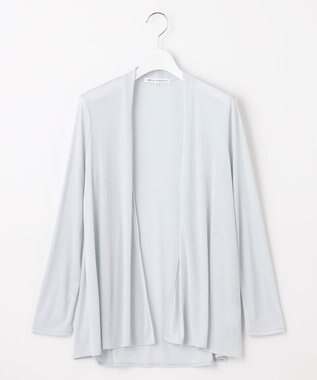 23区 S 【新色追加/UVケア/接触冷感】マルチ機能 シアー ショート カーディガン ライトグレー系