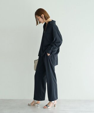 YECCA VECCA 【2点SET】スキッパーデザインセットアップ Navy