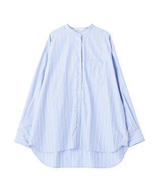 CRAFT STANDARD BOUTIQUE バンドカラーシャツ Stripe Blue
