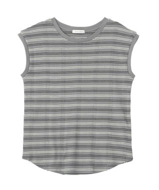 Green Parks マルチボーダーフレンチプルオーバー Gray