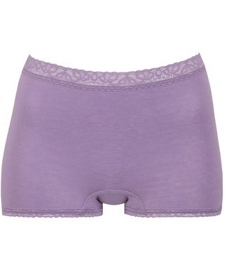 Wing ショーツ　【デイリーフィットやわらかコットン】　身生地部綿混　なめらかなフィット感　はきこみ丈ふかめ　EC4200　ウイング／ワコール パープル