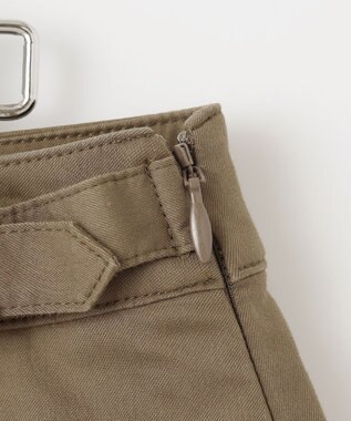 J.PRESS LADIES 【洗える】Vanyストレッチツイル フレアー スカート カーキ系