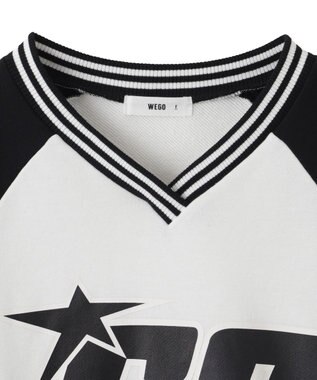WEGO スターナンバリングプルオーバー ブラック