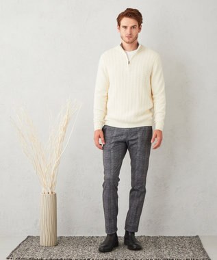 JOSEPH ABBOUD 【ストレッチ】フランネルジャージ パンツ ブラック系4