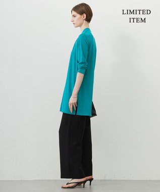 ICB L 【WEB限定・接触冷感・洗える】PINION ロングカーディガン ターコイズブルー系