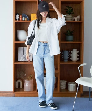 WEGO 【25年秋新色登場★】U.S. POLO ASSN.別注ロングスリーブシャツ ホワイト