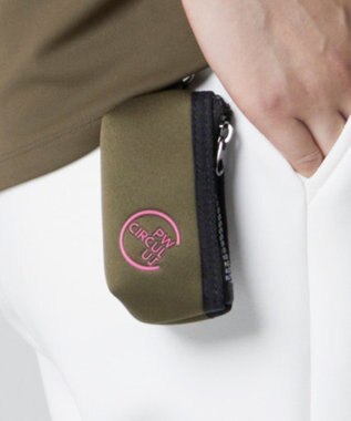 PW CIRCULUS 【UNISEX】ロゴ ボールポーチ カーキ系