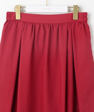 ANY SIS 【洗える】カットワークエンブロイダリー スカート レッド