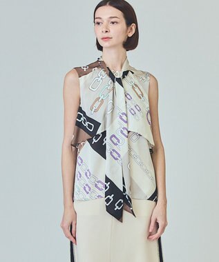  チェーンレイヤードノースリーブ