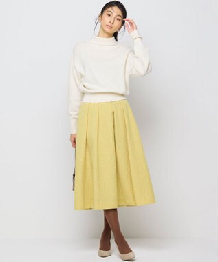 組曲 【WEB限定カラーあり】フラワーラメジャカード フレアスカート 【WEB限定】イエロー系9