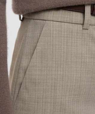 JOSEPH メランジストライプ　トラウザーズ Affogato