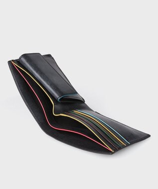 Paul Smith ワックスレザー 2つ折り財布 ブラック