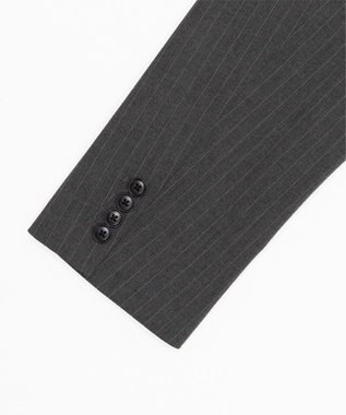 WEGO 【フォーマル/セットアップ対応】ダブルテーラードジャケット グレーストライプ