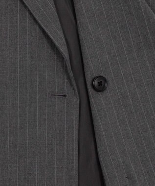 WEGO 【フォーマル/セットアップ対応】ダブルテーラードジャケット グレーストライプ